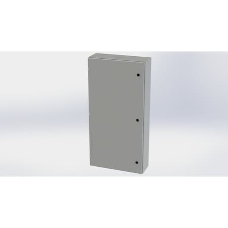 Saginaw Control & Engineering 1/4 Turn Latch Electrical Enclosures, 48 in H, 8 in D, 24 in W, NEMA 3R, 4, 12, 13, Carbon Steel SCE-48EL2408LP